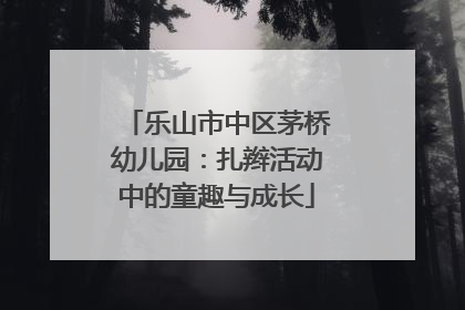 乐山市中区茅桥幼儿园：扎辫活动中的童趣与成长