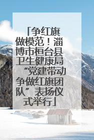 争红旗 做模范！淄博市桓台县卫生健康局“党建带动争做红旗团队”表扬仪式举行