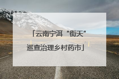 云南宁洱“街天”巡查治理乡村药市