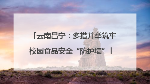 云南昌宁：多措并举筑牢校园食品安全“防护墙”