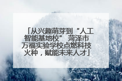 从兴趣萌芽到“人工智能基地校” 菏泽市万福实验学校点燃科技火种，赋能未来人才