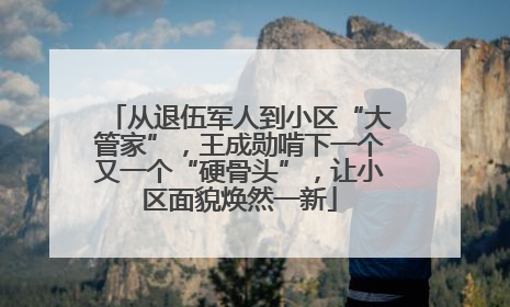 从退伍军人到小区“大管家”，王成勋啃下一个又一个“硬骨头”，让小区面貌焕然一新