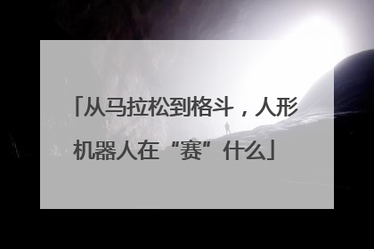 从马拉松到格斗，人形机器人在“赛”什么