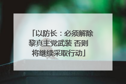 以防长：必须解除黎真主党武装 否则将继续采取行动