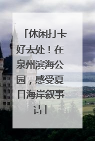 休闲打卡好去处！在泉州滨海公园，感受夏日海岸叙事诗