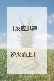 反应迅速 逆火而上