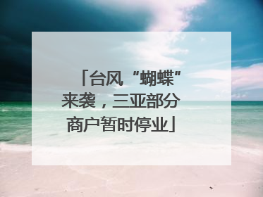台风“蝴蝶”来袭，三亚部分商户暂时停业