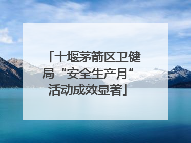十堰茅箭区卫健局“安全生产月”活动成效显著