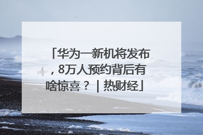 华为一新机将发布，8万人预约背后有啥惊喜？｜热财经