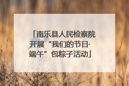 南乐县人民检察院开展“我们的节日·端午”包粽子活动