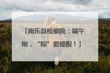 南乐县检察院：端午前，“粽”要提醒！