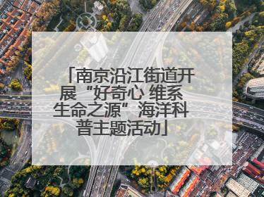 南京沿江街道开展“好奇心 维系生命之源”海洋科普主题活动
