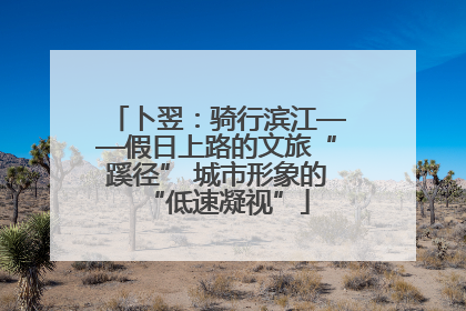 卜翌：骑行滨江——假日上路的文旅“蹊径” 城市形象的“低速凝视”