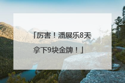 厉害！潘展乐8天拿下9块金牌！