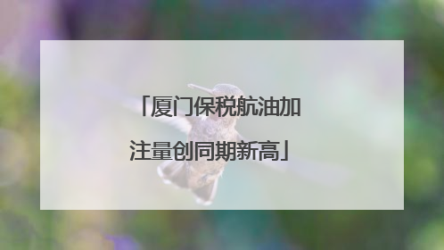 厦门保税航油加注量创同期新高