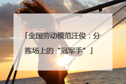 全国劳动模范汪俊：分拣场上的“冠军手”