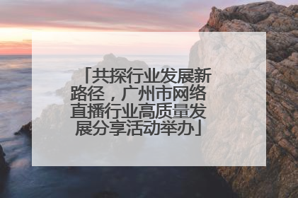 共探行业发展新路径，广州市网络直播行业高质量发展分享活动举办