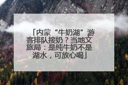 内蒙“牛奶湖”游客排队接奶？当地文旅局：是纯牛奶不是湖水，可放心喝