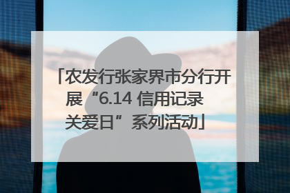 农发行张家界市分行开展“6.14 信用记录关爱日”系列活动