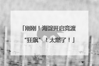 刚刚！海淀开启竞渡“狂飙”！太燃了！