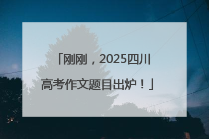 刚刚，2025四川高考作文题目出炉！