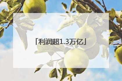 利润超1.3万亿