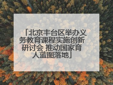 北京丰台区举办义务教育课程实施创新研讨会 推动国家育人蓝图落地