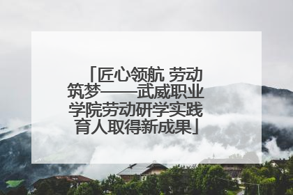 匠心领航 劳动筑梦——武威职业学院劳动研学实践育人取得新成果
