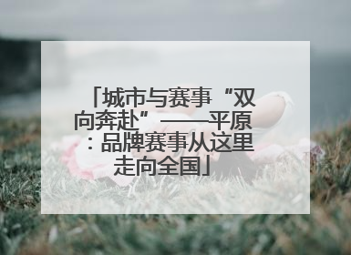 城市与赛事“双向奔赴”——平原：品牌赛事从这里走向全国