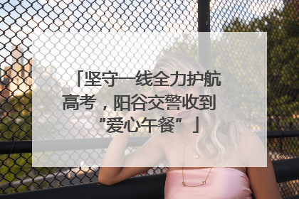 坚守一线全力护航高考，阳谷交警收到“爱心午餐”