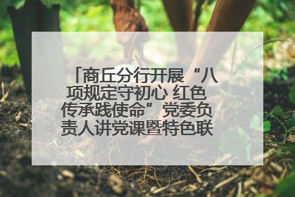 商丘分行开展“八项规定守初心 红色传承践使命”党委负责人讲党课暨特色联合党建活动