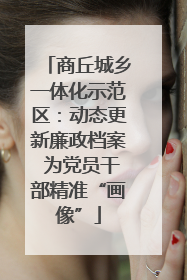 商丘城乡一体化示范区：动态更新廉政档案 为党员干部精准“画像”