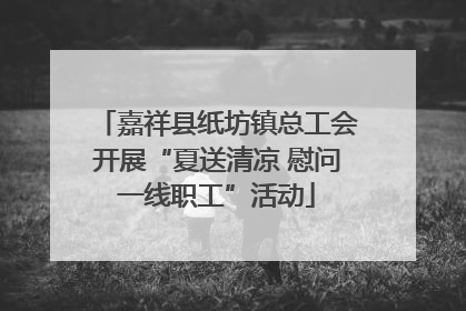 嘉祥县纸坊镇总工会开展“夏送清凉 慰问一线职工”活动