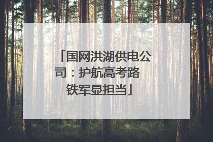国网洪湖供电公司：护航高考路 铁军显担当