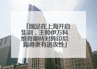 国足在上海开启集训，主帅伊万科维奇期待对阵印尼踢得更有进攻性