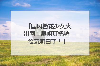 国风簪花少女火出圈，昆明真把墙绘玩明白了！