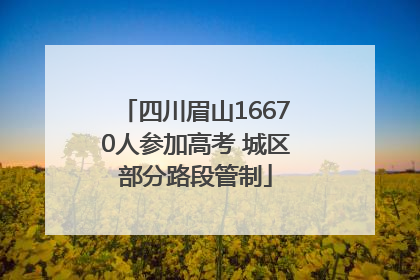 四川眉山16670人参加高考 城区部分路段管制