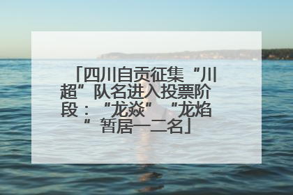 四川自贡征集“川超”队名进入投票阶段：“龙焱”“龙焰”暂居一二名