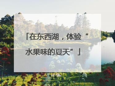 在东西湖，体验“水果味的夏天”