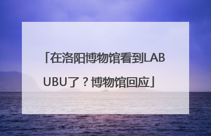 在洛阳博物馆看到LABUBU了？博物馆回应
