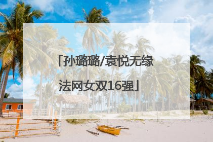 孙璐璐/袁悦无缘法网女双16强
