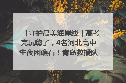 守护最美海岸线｜高考完玩嗨了，4名河北高中生夜困礁石！青岛救援队火速出动救上岸