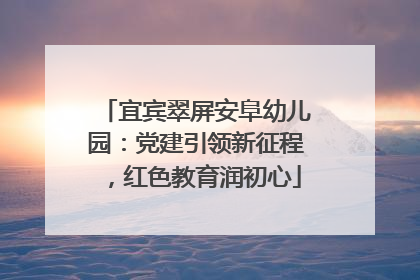 宜宾翠屏安阜幼儿园：党建引领新征程，红色教育润初心
