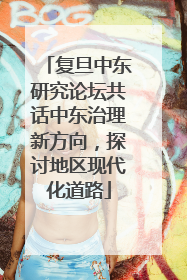 复旦中东研究论坛共话中东治理新方向，探讨地区现代化道路