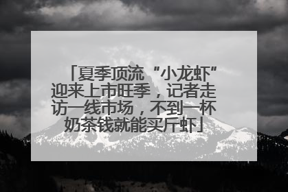 夏季顶流“小龙虾”迎来上市旺季，记者走访一线市场，不到一杯奶茶钱就能买斤虾