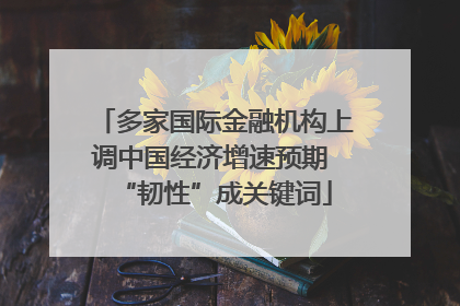 多家国际金融机构上调中国经济增速预期 “韧性”成关键词
