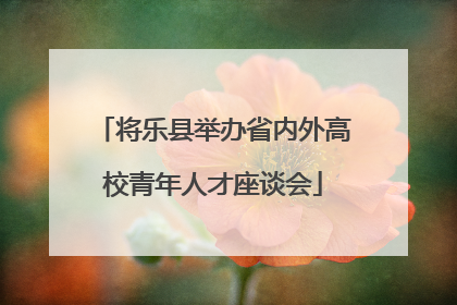 将乐县举办省内外高校青年人才座谈会