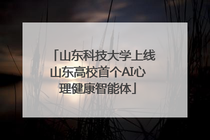 山东科技大学上线山东高校首个AI心理健康智能体
