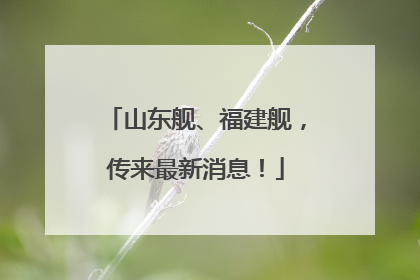 山东舰、福建舰，传来最新消息！