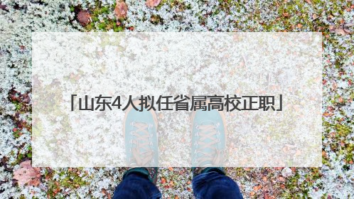山东4人拟任省属高校正职